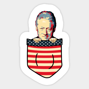 Bill Clinton Chest Pocket Sticker